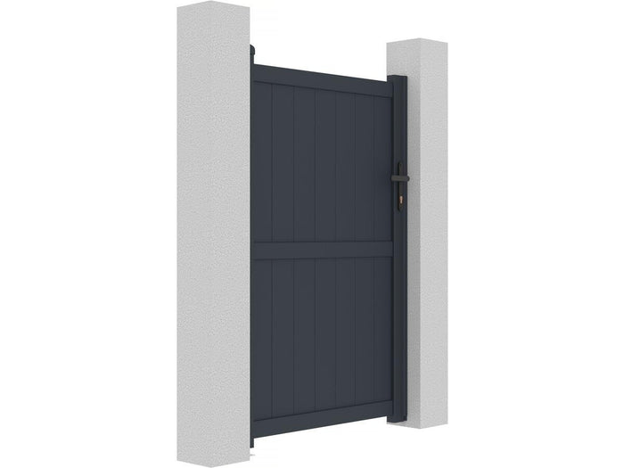 Cancello Alluminio Grigio 101.2x155.9cm Moderno Habitat et Jardin