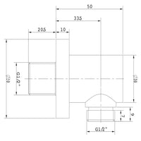 Ogomondo presa acqua cilindro in ottone cromato 1/2â€ mm *** confezione 1