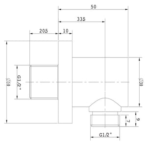 Ogomondo presa acqua cilindro in ottone cromato 1/2â€ mm *** confezione 1