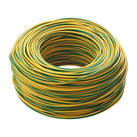 Cavo elettrico cordina unifilare unipolare fs17 rotolo metri 25 colore giallo/verde, sezione conduttore 4 mmq