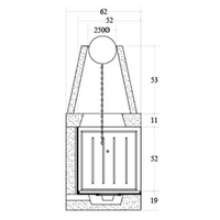 Camino legna prefabbricato ghisa focolare aperto reversibile ds100 tgh calore