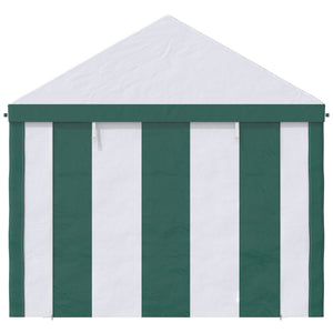 Tendostruttura max 12 Persone 400x295x285 cm con Doppio Ingresso Bianco e Verde