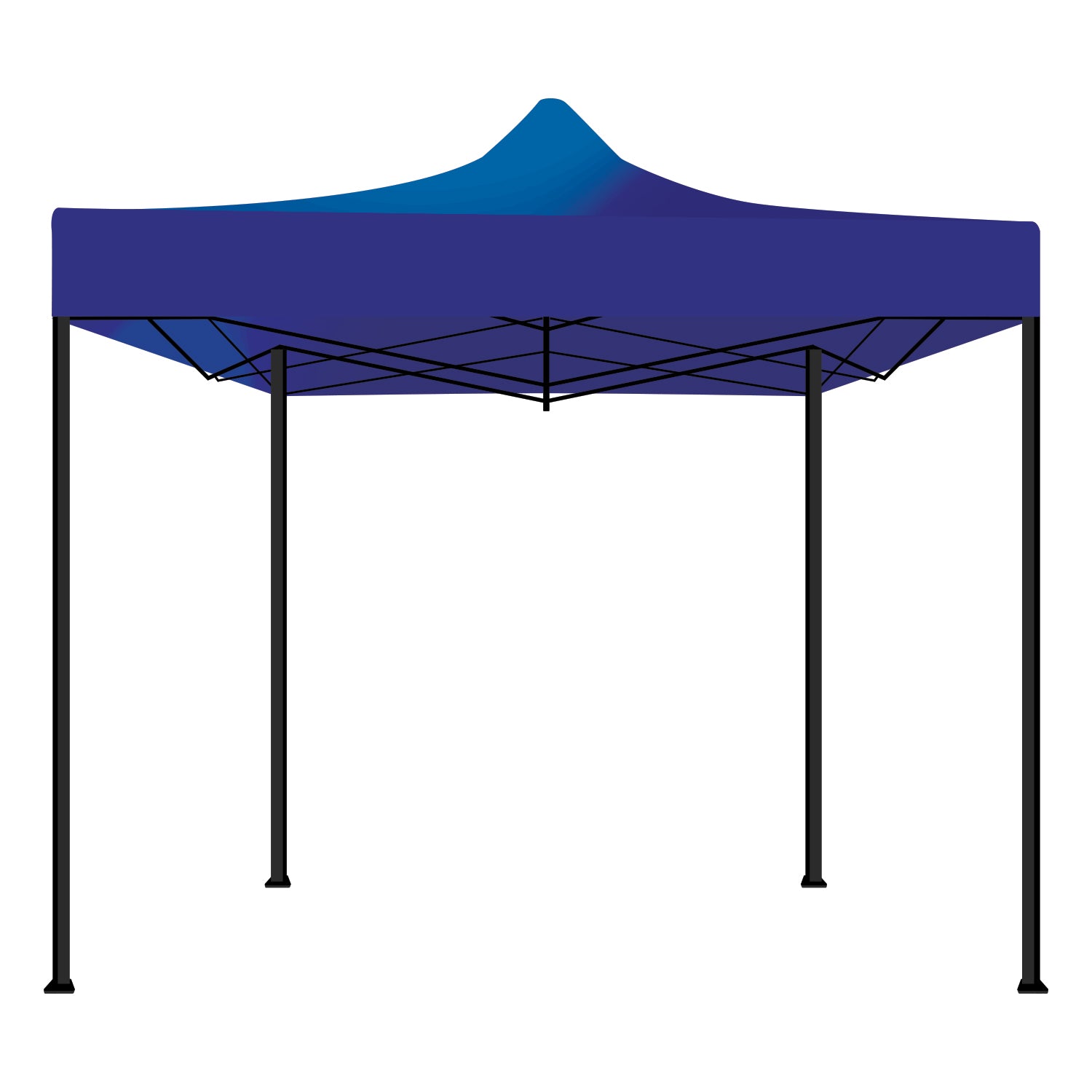 Kebon Tenda / Gazebo Per Giardino 3X3 Impermeabile Tendone Pieghevole Per Fiere E Mercati Colore Blu