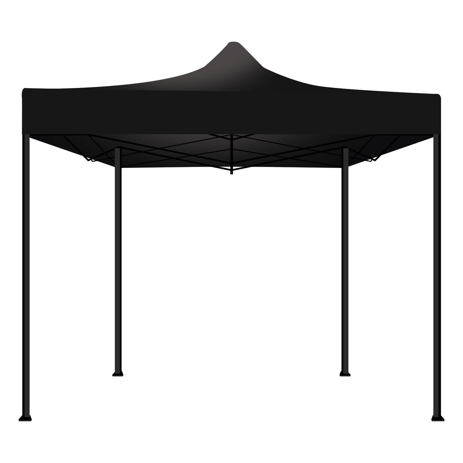 Kebon Tenda / Gazebo Per Giardino 3X3 Impermeabile Tendone Pieghevole Per Fiere E Mercati Colore Nero