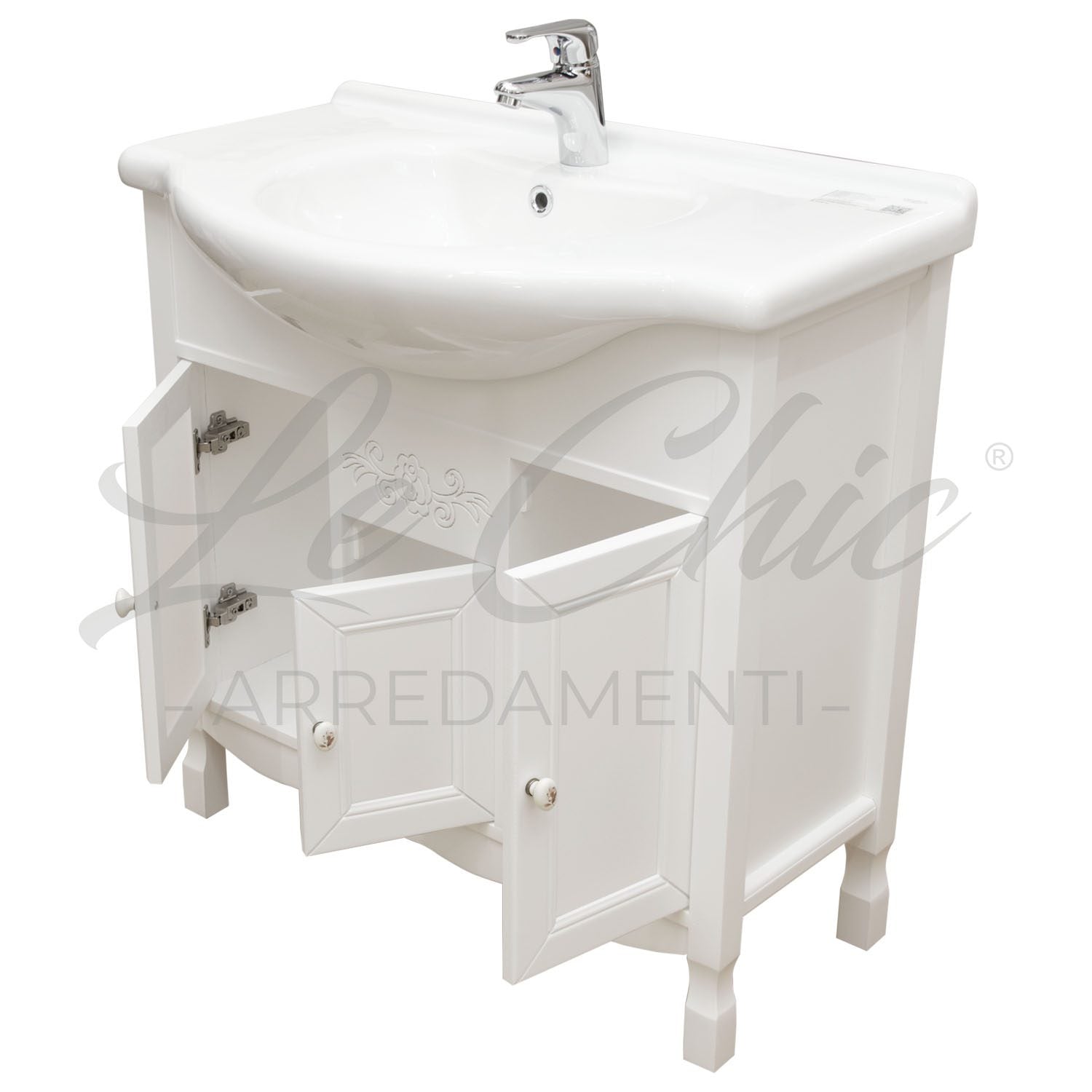 Arredo bagno Cattedrale 85 cm completo shabby chic