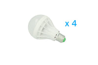 4 PZ Lampade LED E27 Globo Opaca Sfera G80 12W Diametro 80mm Bianco Caldo