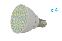 4 PZ Lampade Led E14 Spot 3,5W=35W Bianco Caldo Diametro 50mm Con 60 smd 2835