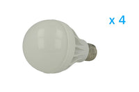 4 PZ Lampade Led E27 Bianco Caldo Diametro 63mm Altezza 100mm