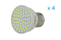 4 PZ Lampade Led E27 Spot 3,5W=35W Bianco Freddo Diametro 50mm Con 60 smd 2835