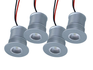 4 PZ Mini Faretto Led Da Incasso 3W DC 12V 24V Caldo 3000K Angolo 25 Gradi Foro 30mm 35X35mm