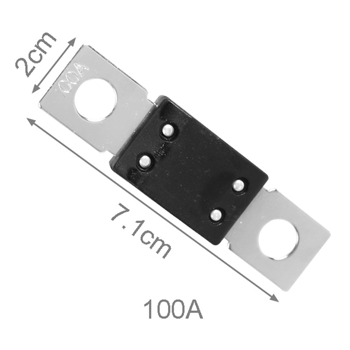 4 Pezzi Fusibile ad Alta Corrente 100A per Auto Camion Veicoli da Costruzione Autobus Foro Fusibile 50mm 2cmx7.1cm