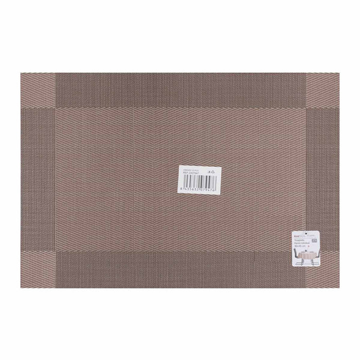 4 Pezzi Tovagliette in PVC+Poliestre Antiscivolo Impermeabilie Resistente al Calore e allo Sporco Lavabili 45x30cm Modello 08