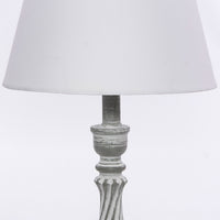 Lampada da Tavolo Ø25xH41 cm in MDF Design Classico Grigia