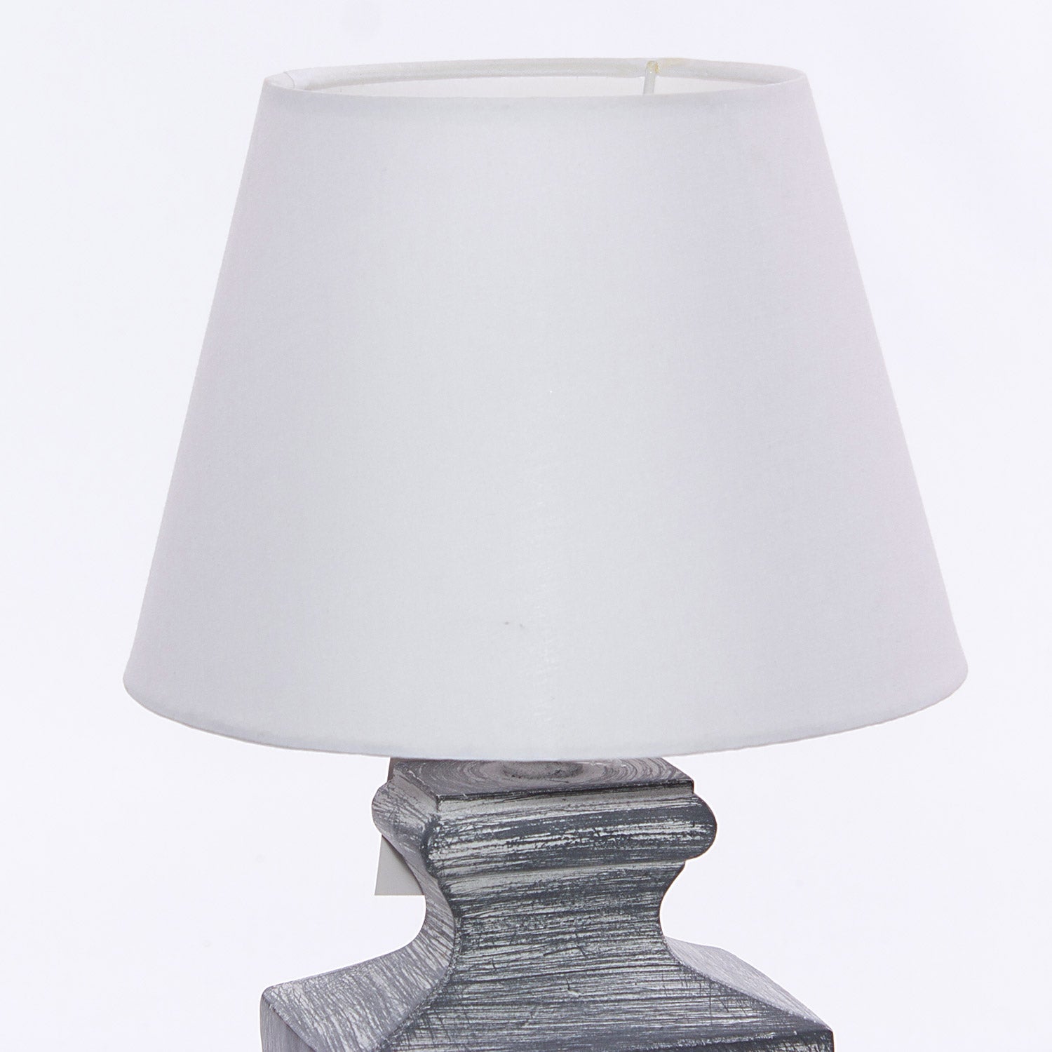 Lampada da Tavolo 15x11xH40 cm in MDF Design Classico Grigio