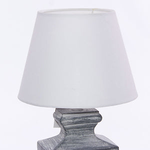 Lampada da Tavolo 15x11xH40 cm in MDF Design Classico Grigio