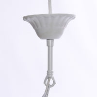 Lampadario a Sospensione Ø46 A 5 Bracci Design Shabby Bianco