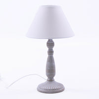 Lampada da Tavolo Ø20xH34 cm in Metallo Grigio