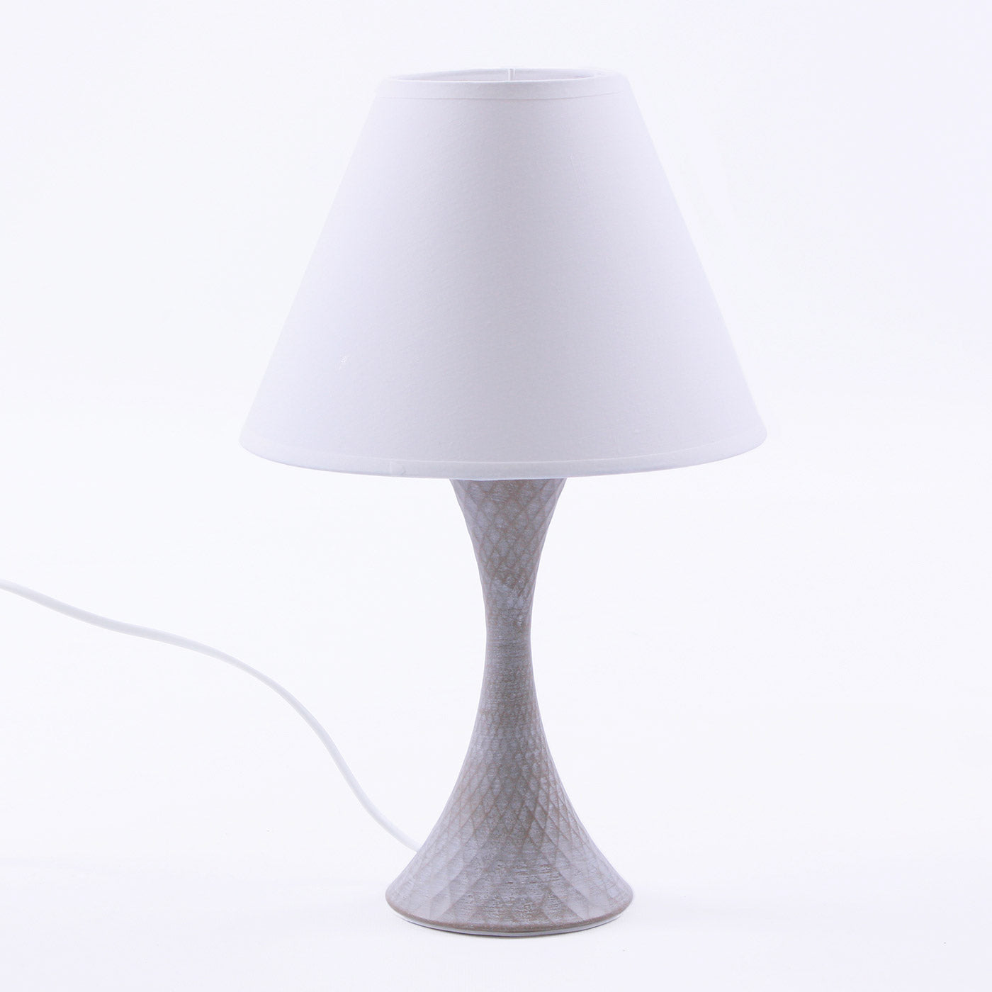 Lampada da Tavolo Ø23xH38 cm in Metallo Grigio