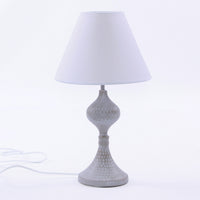 Lampada da Tavolo Ø23xH41 cm in Metallo Grigio