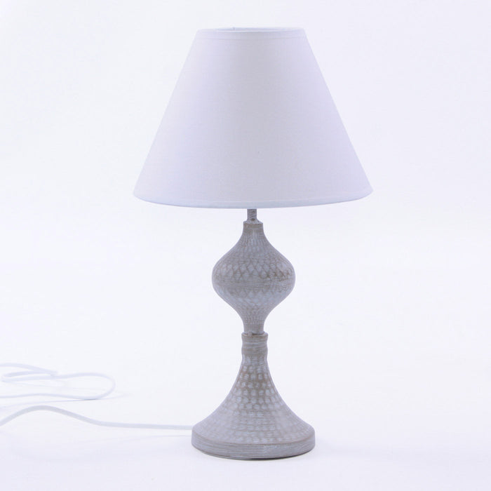 Lampada da Tavolo Ø23xH41 cm in Metallo Grigio