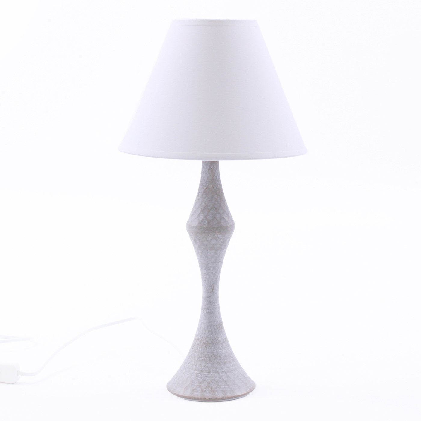 Lampada da Tavolo Ø23xH46 cm in Metallo Grigio