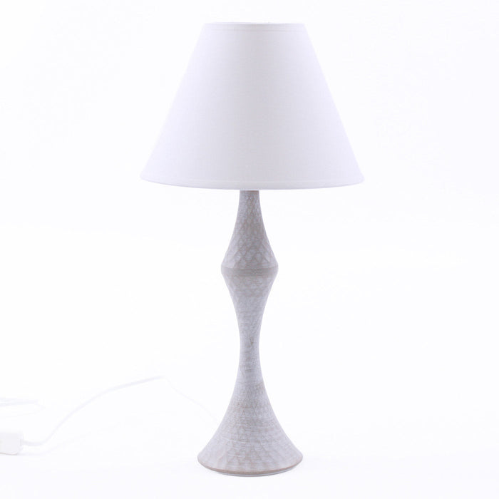 Lampada da Tavolo Ø23xH46 cm in Metallo Grigio