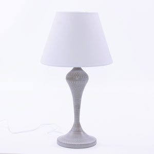 Lampada da Tavolo Ø25xH46 cm in Metallo Grigio