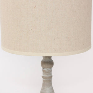 Lampada da Tavolo Ø20xH35 cm in Metallo Design Classico Grigio