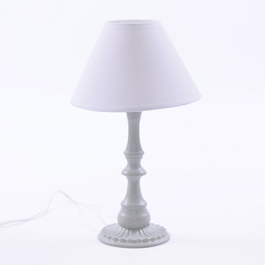 Lampada da Tavolo Ø20xH33 cm in Metallo Grigio