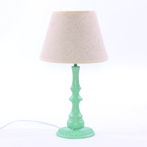 Lampada da Tavolo Ø20xH33 cm in Metallo Verde Chiaro