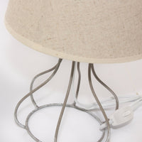 Lampada da Tavolo 21xH30 cm in Metallo Grigio