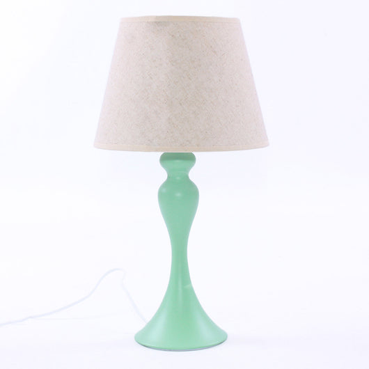 Lampada da Tavolo Ø24xH44 cm in Metallo Verde Chiaro