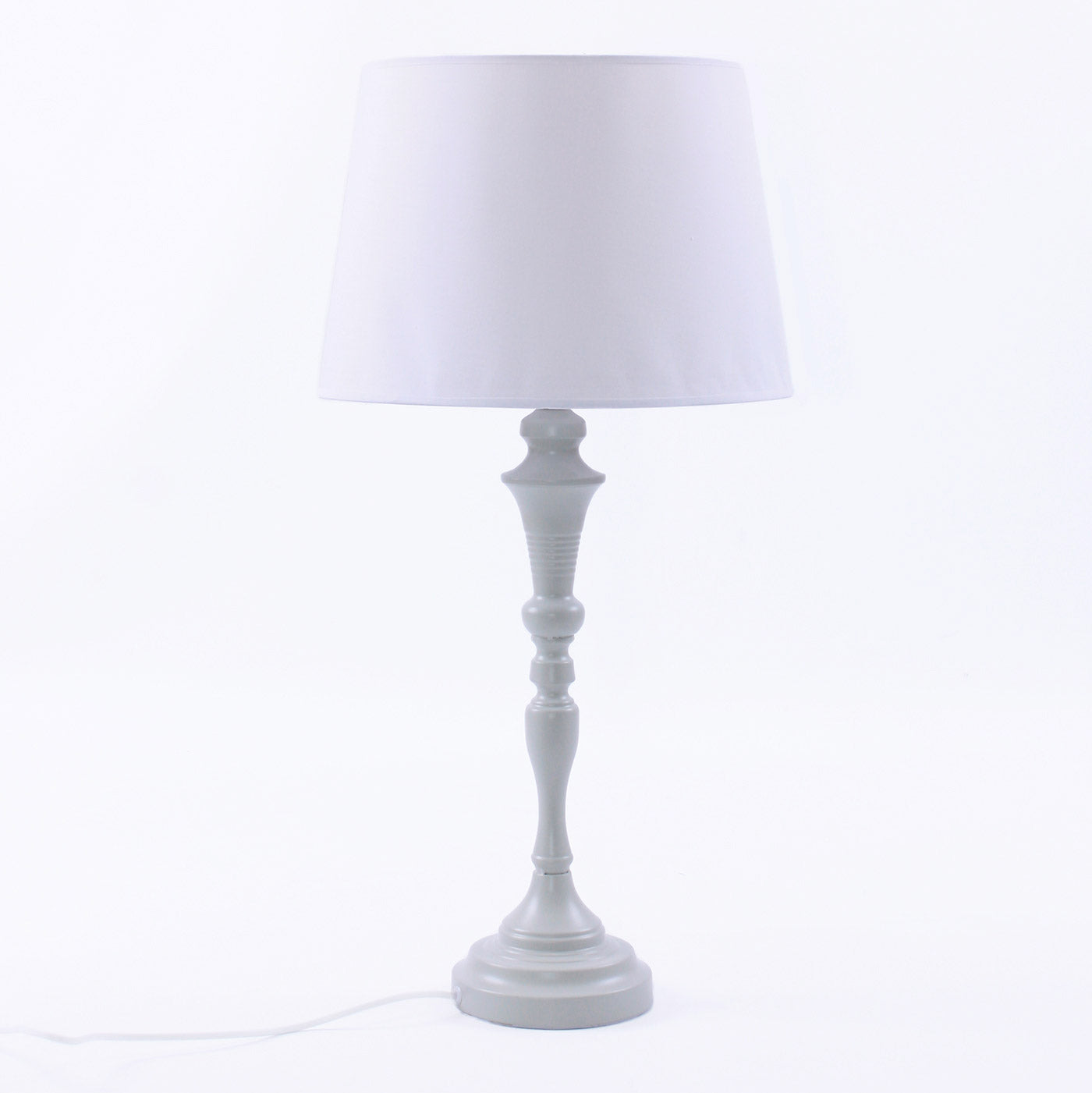 Lampada da Tavolo Ø35xH70 cm in Metallo Grigio