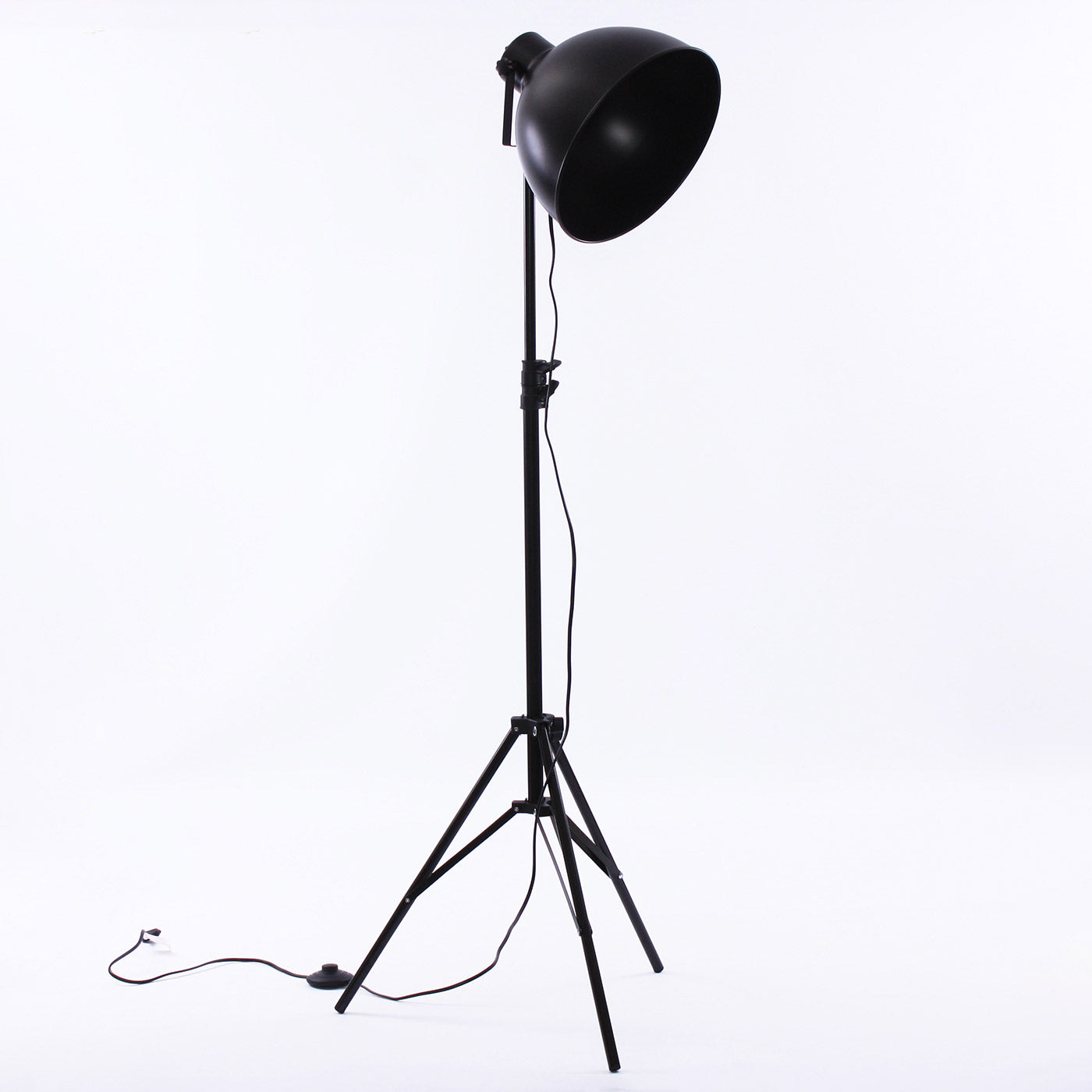 Lampada da Terra 52xH135 cm in Metallo Nero