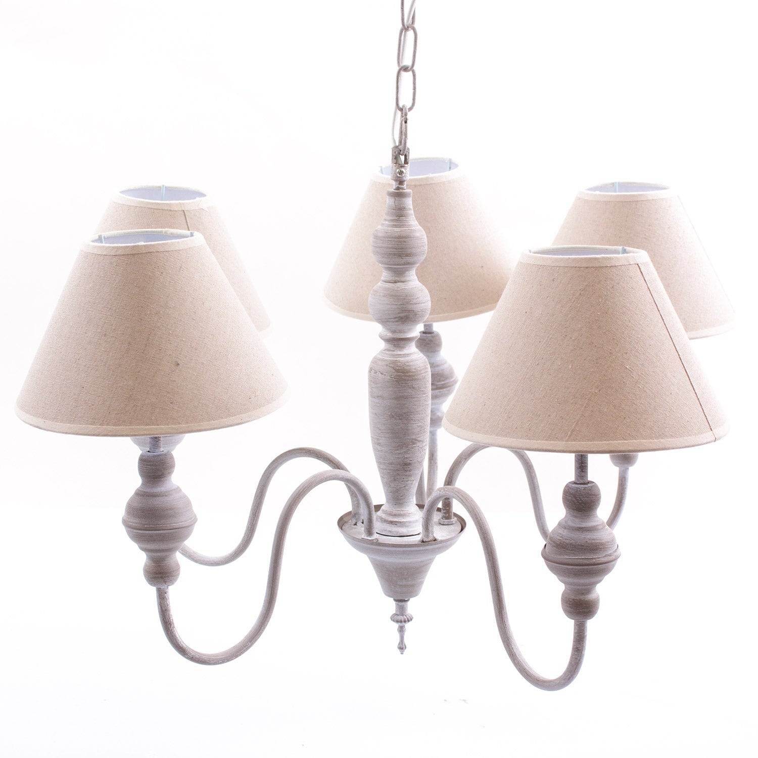 Lampadario a Sospensione Ø65 in Metallo Design Shabby Grigio