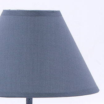 Lampada da Tavolo Ø20xH33 cm in Metallo con Stelo Ricurvo Grigio