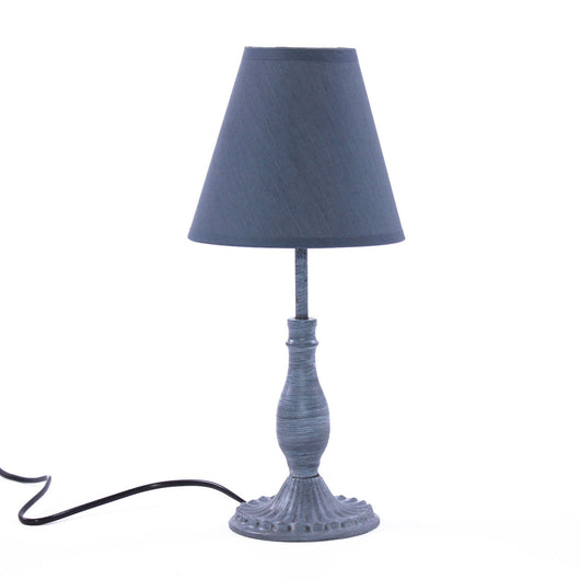 Lampada da Tavolo Ø16xH36 cm in Metallo Grigio