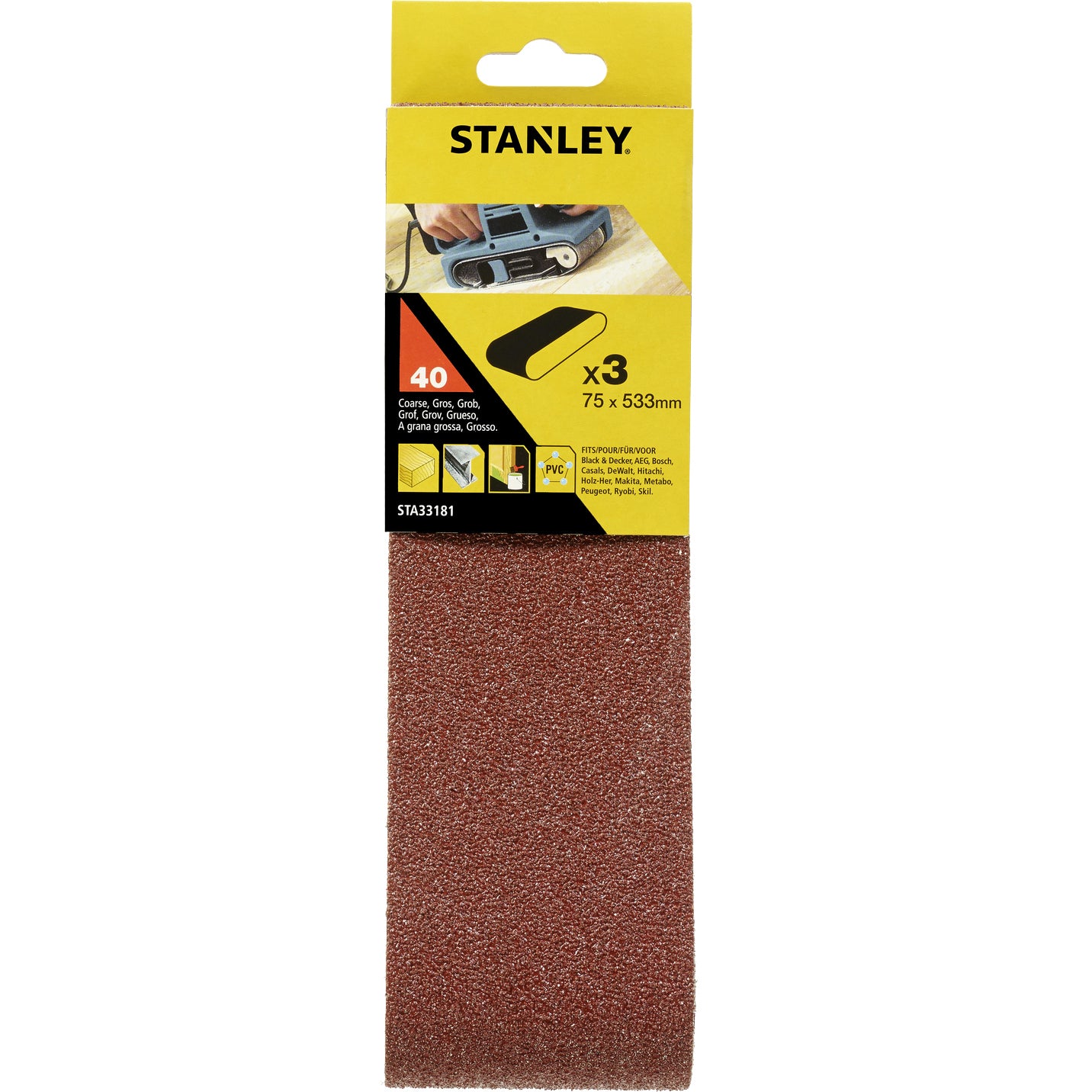 PIRANHA/STANLEY STA33181 (X33181)  3 NASTRI 75x533 GR.40 STANLEY PZ 1,0