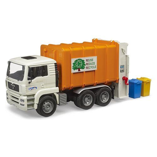 Mezzo stradale bruder 02772 man camion nettezza urbana 1:16