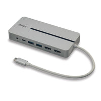 Lindy 43360 replicatore di porte e docking station per laptop cablato usb 3.2 gen 1 (3.1 gen 1) type-c argento, bianco