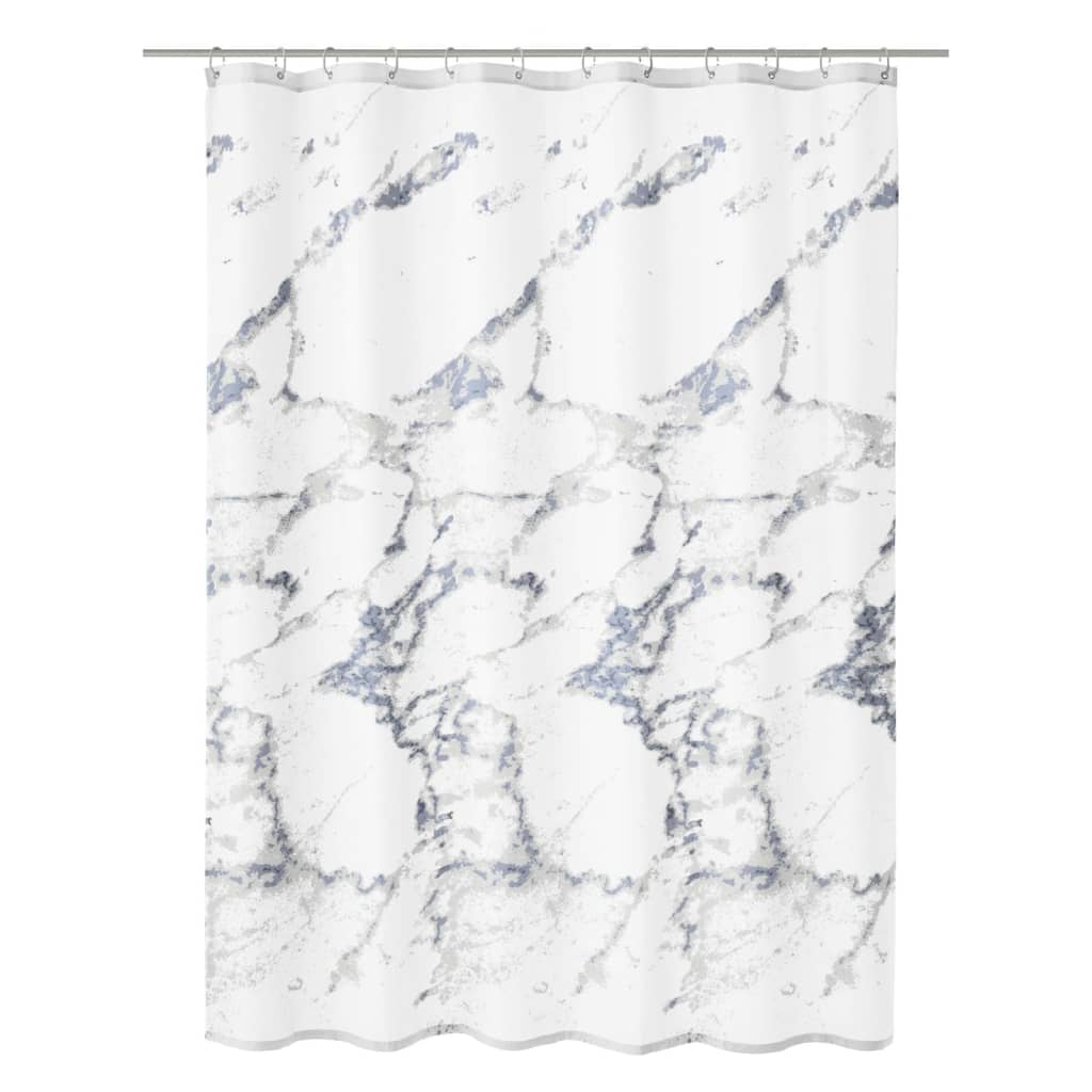 Kleine Wolke Tenda da Doccia Marble 180x200 cm Bianca e Grigia 442346