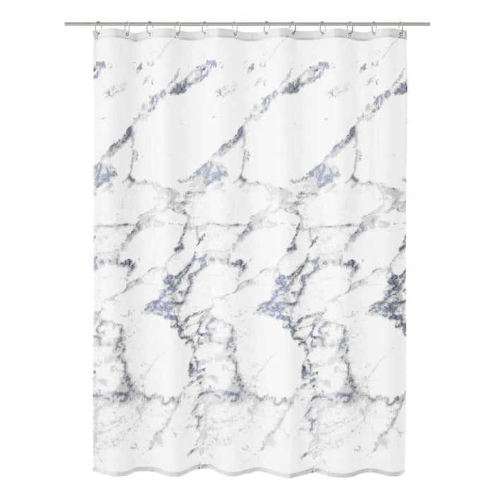 Kleine Wolke Tenda da Doccia Marble 180x200 cm Bianca e Grigia 442346