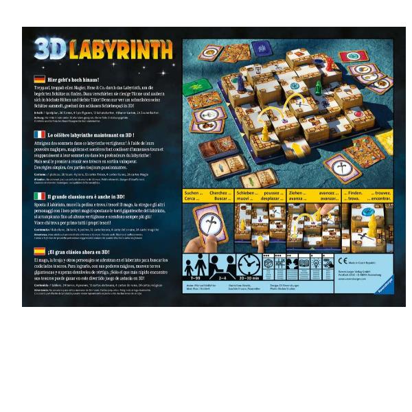 Ravensburger 00.026.113 3d labyrinth gioco da tavolo viaggio/avventura - 26113