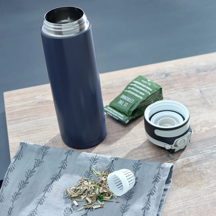 Leifheit Thermos Flip 600 ml Blu Scuro cod 10289