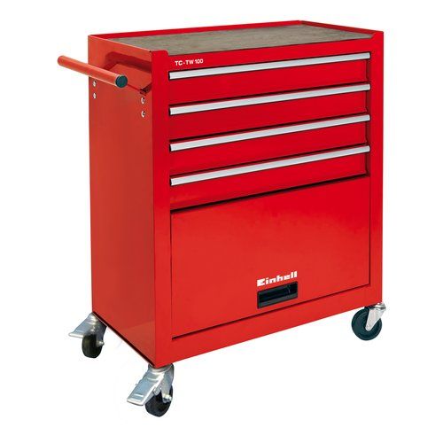 Carrello porta attrezzi einhell 4510170 tc-tw 100 4 cassetti rosso