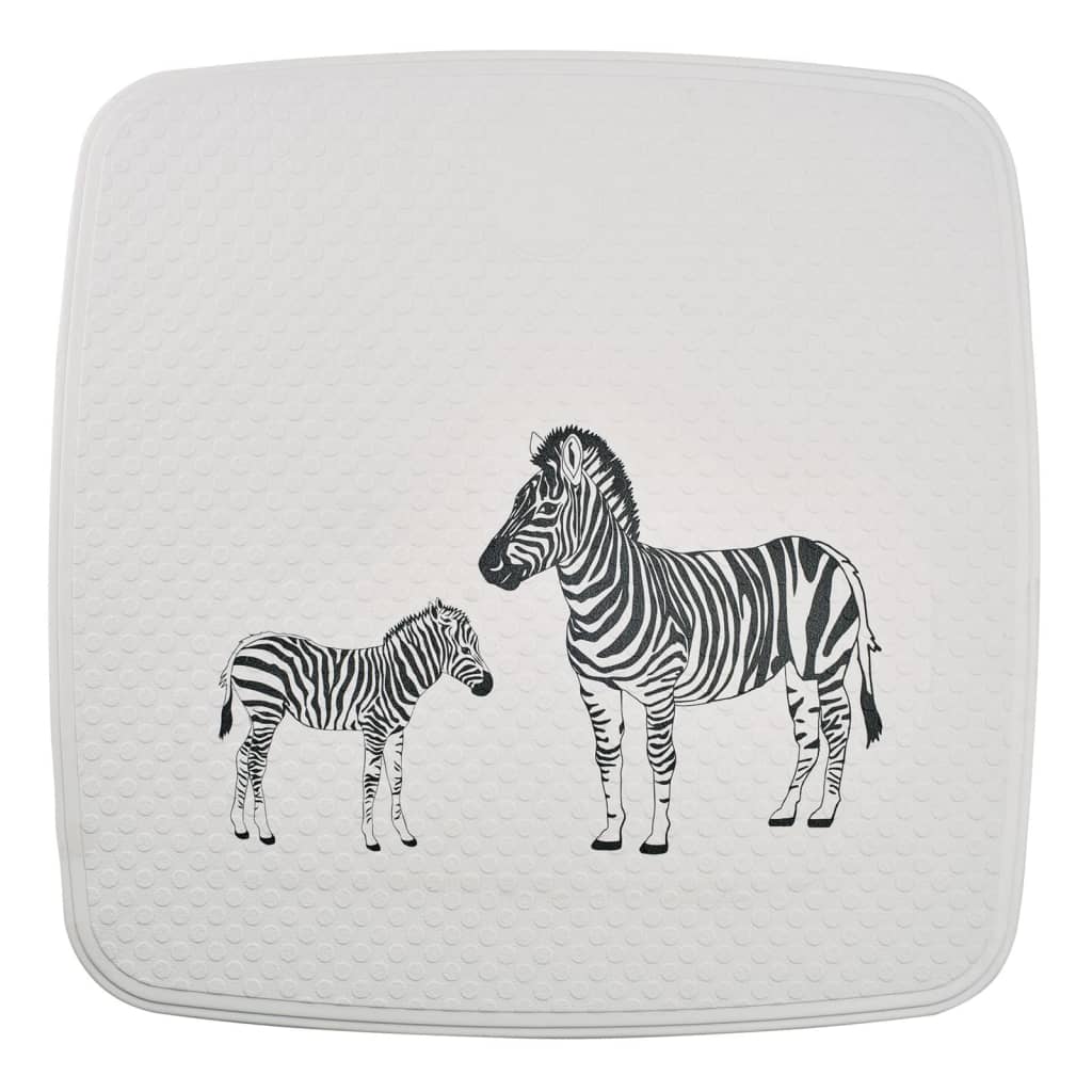 RIDDER Tappeto per Doccia Zebra 54x54 cm Bianco e Nero 445031