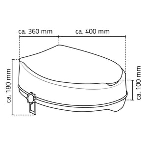 RIDDER Tavoletta per WC con Coperchio Bianco 150 kg A0071001 421610