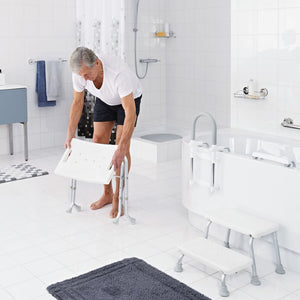 RIDDER Sgabello da Bagno Pieghevole 110 kg Bianco A0050301