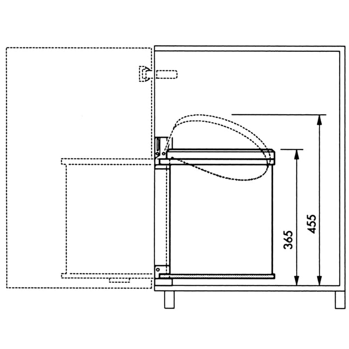 Hailo Pattumiera da Dispensa Compact-Box Taglia M 15 L Bianca 3555-001 415440