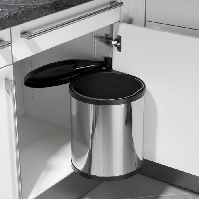 Hailo Pattumiera da Dispensa Compact-Box Taglia M 15 L Acciaio Inox 3555-101 415439